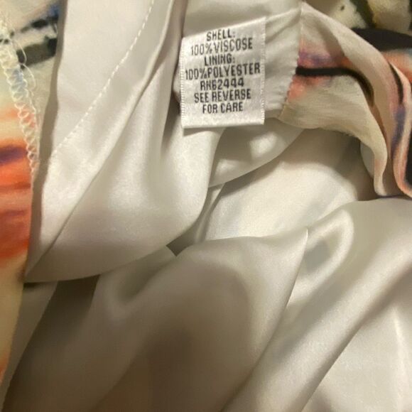 Nicole Miller Artelier Tie Waist Crinkled Print Skirt Womens Medium Multicolor A - Picture 9 of 10